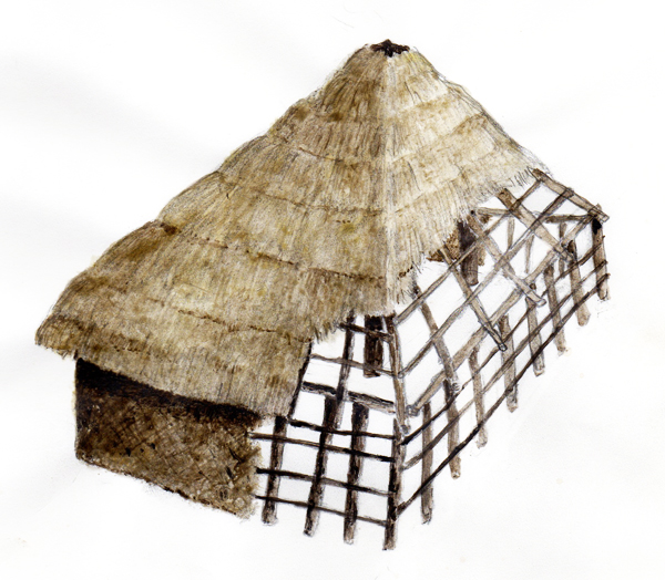 artists reconstruction of house